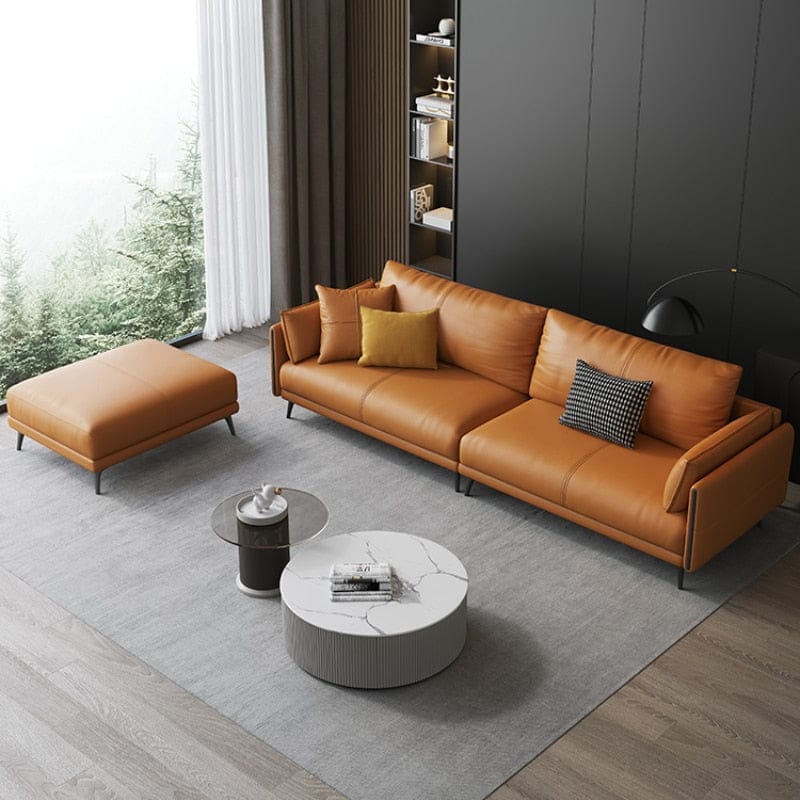 Modern Italian Design Leather Sofa Set