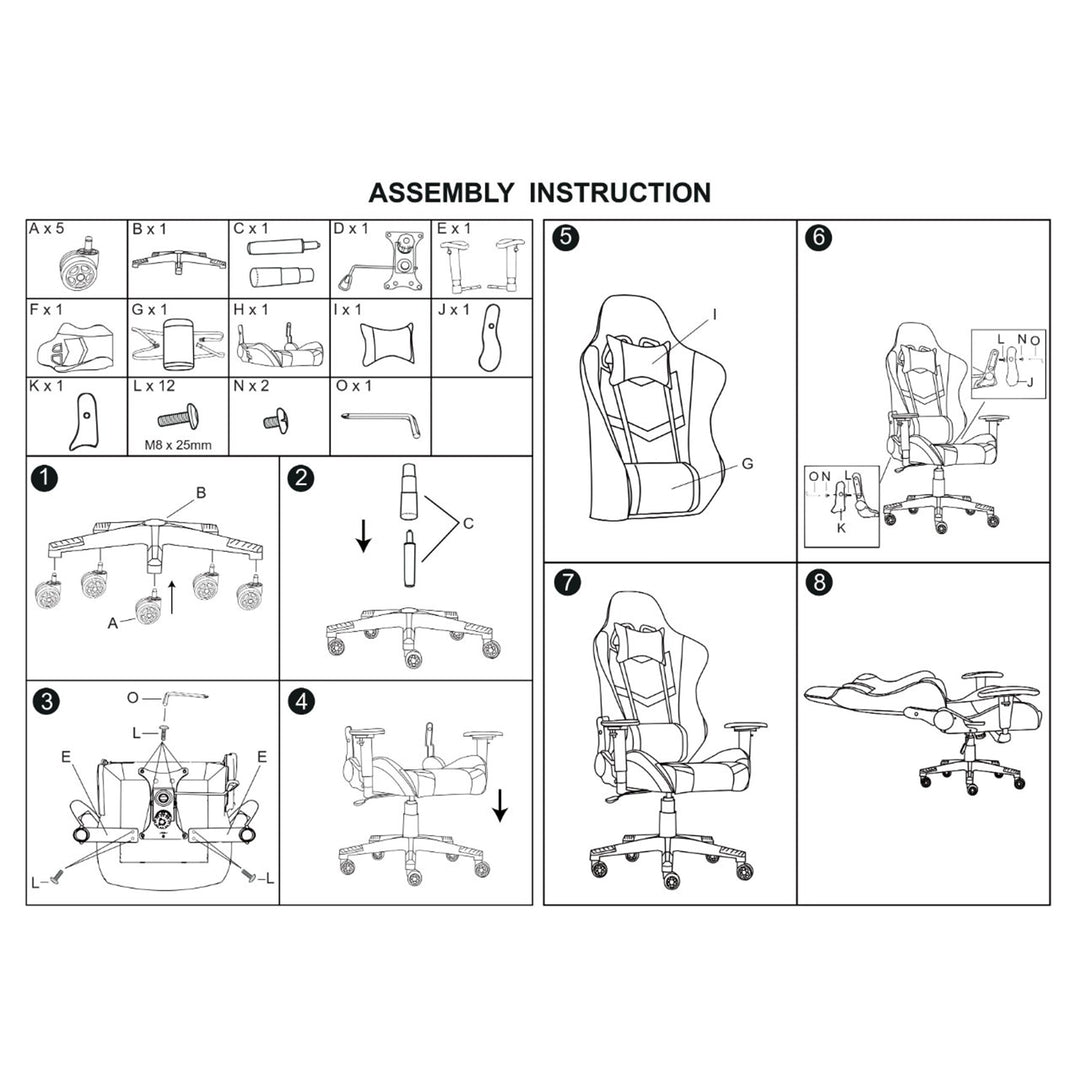 Gaming Chair - 731 Grey