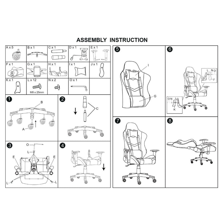 Gaming Chair - 731 Grey