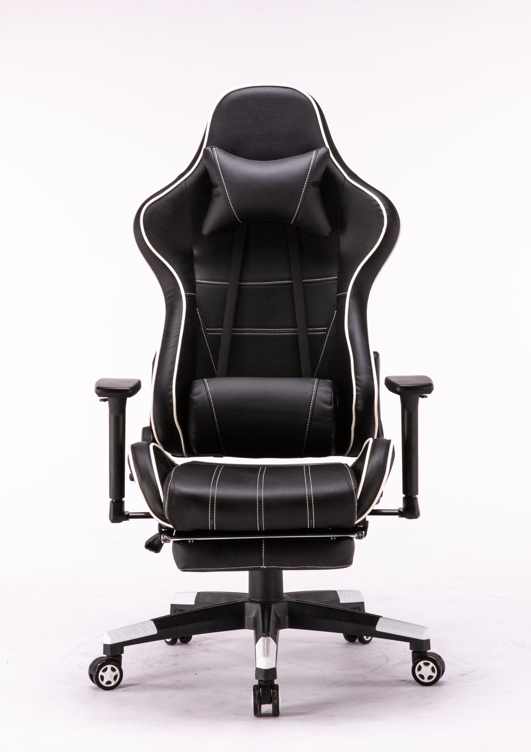 Gaming Chair White with Footrest - 742