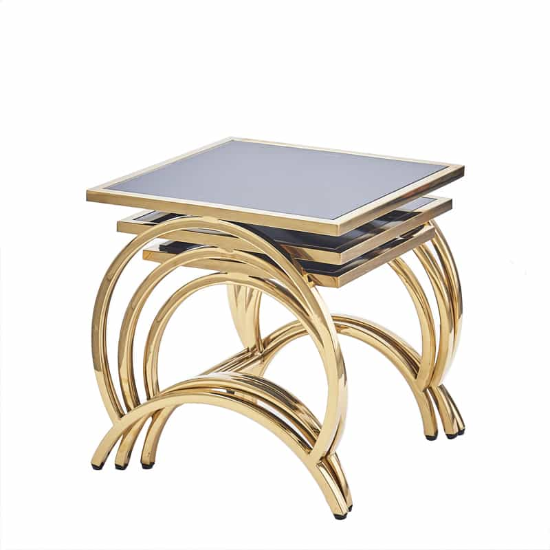 Tempered Glass Nested Tables - LC-021 - Set of 3